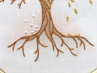 4 Seasons Tree Beginner Hand Embroidery pattern