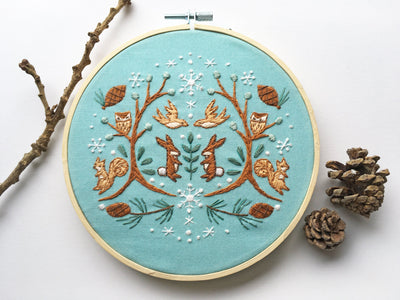 Winter Woodland Beginner Hand Embroidery pattern download