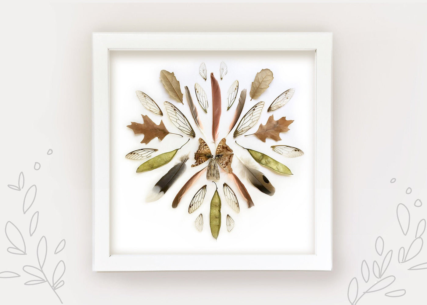 Flight leaves and wings Printable nature photography Wall Art Print