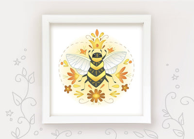 Queen Bee printable wall art, Honey Bee Bumble Bee