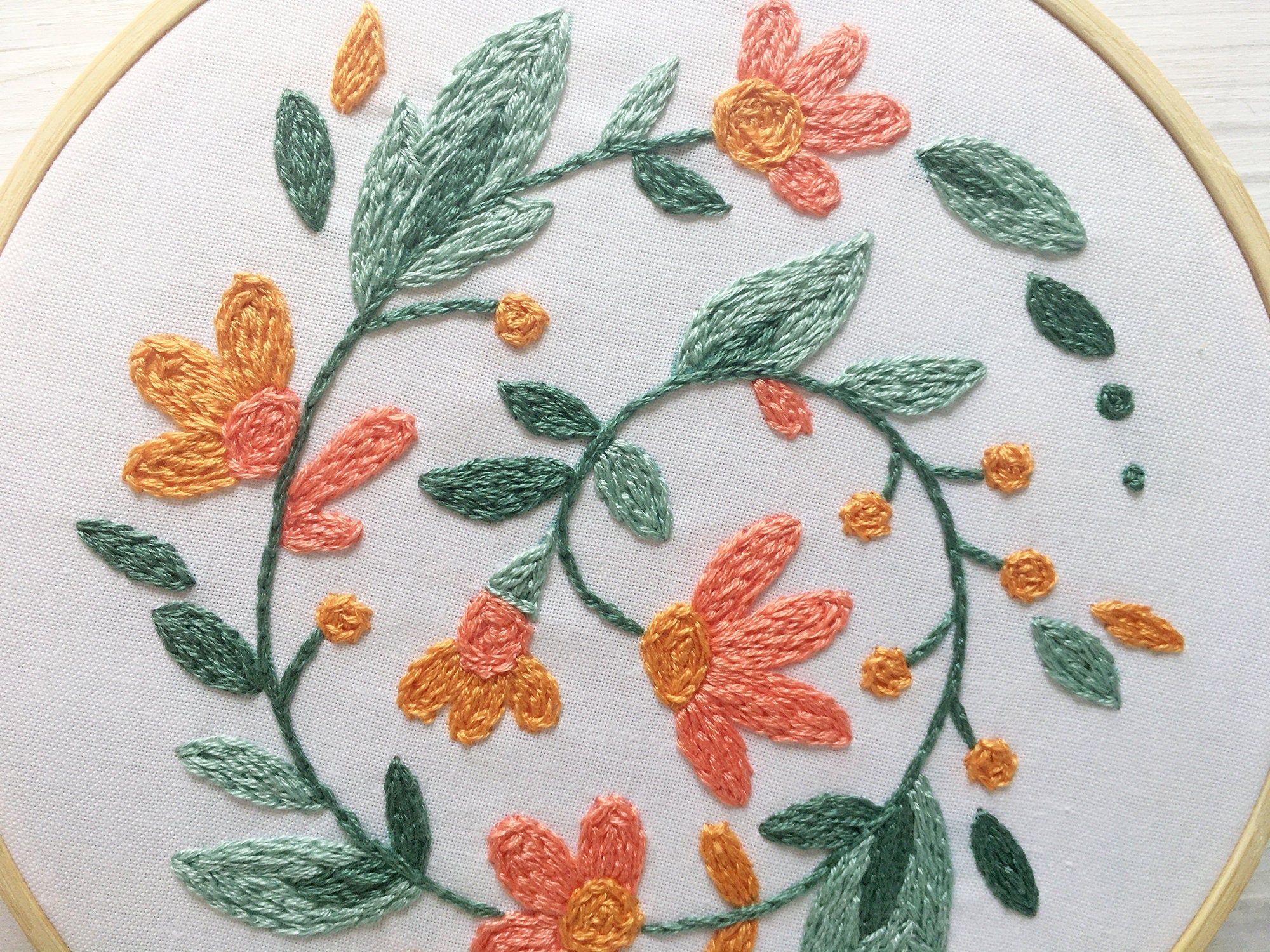 Stick and Stitch Embroidery Patterns, DIY Embroidery Patches, Floral  Embroidery Patches, Floral Wreath, Water Soluble Embroidery Designs -   Denmark