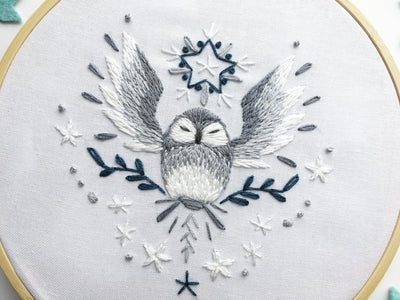 Starry Owl Hand Embroidery Pattern download
