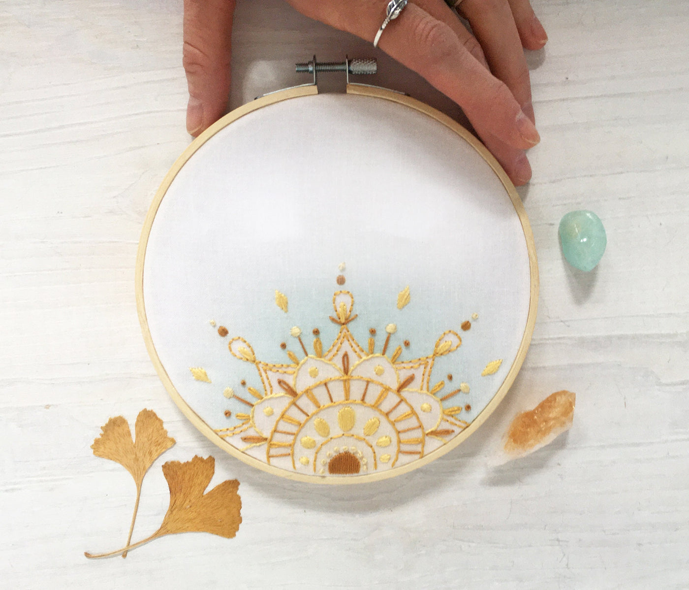 Sun Mandala Hand Embroidery pattern download