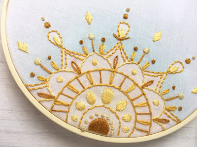 Sun Mandala Hand Embroidery pattern download