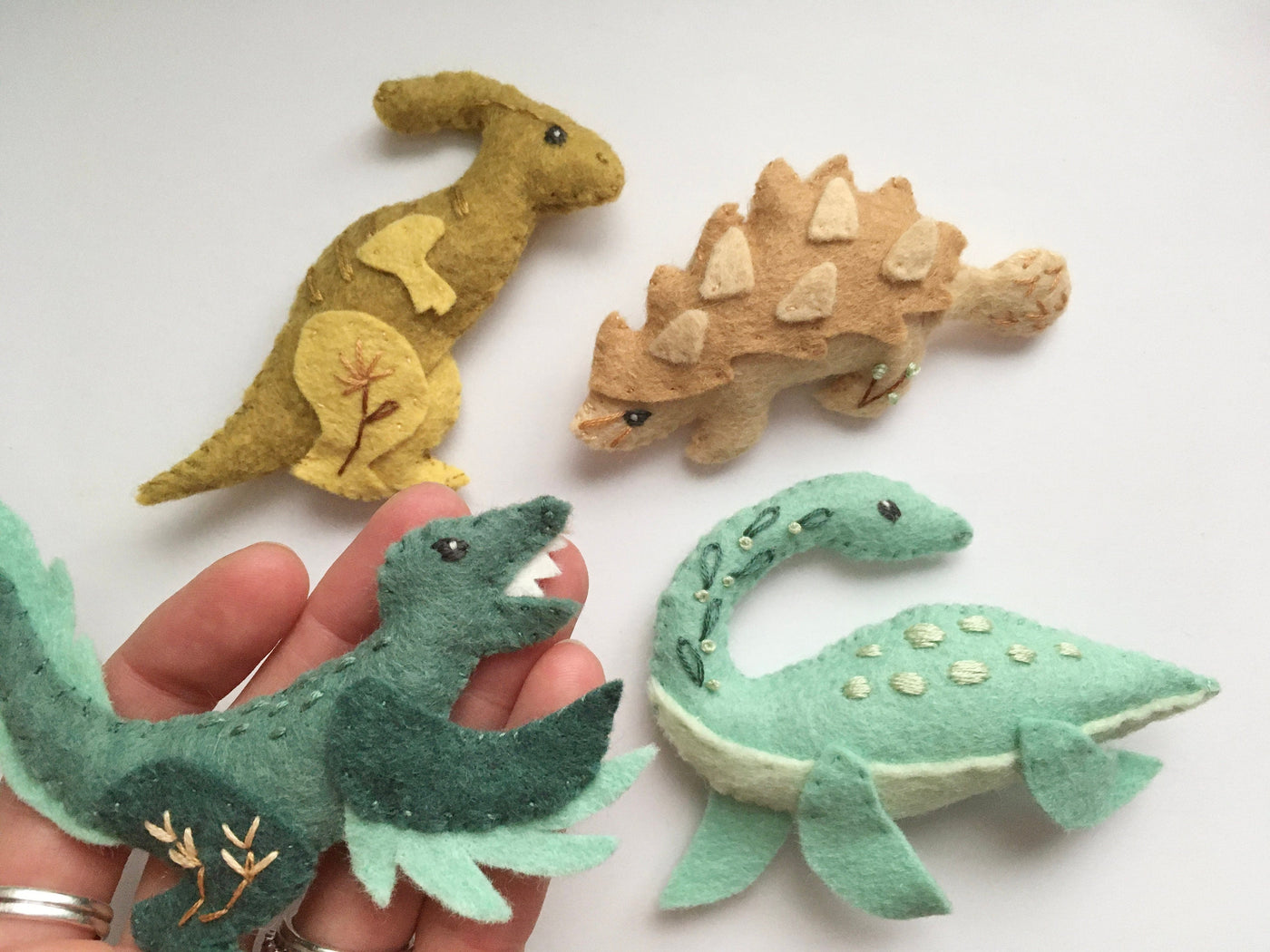 9 Dinosaurs Felt Animals sewing pattern Little Dear Shop