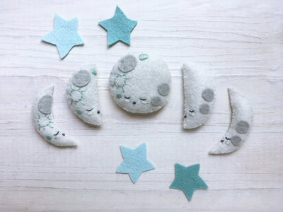 Moons Phases and Stars Plush Sewing Pattern