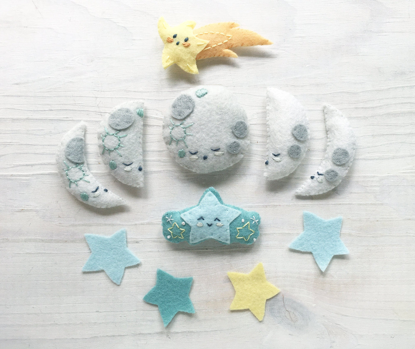Moons Phases and Stars Plush Sewing Pattern – Little Dear Shop