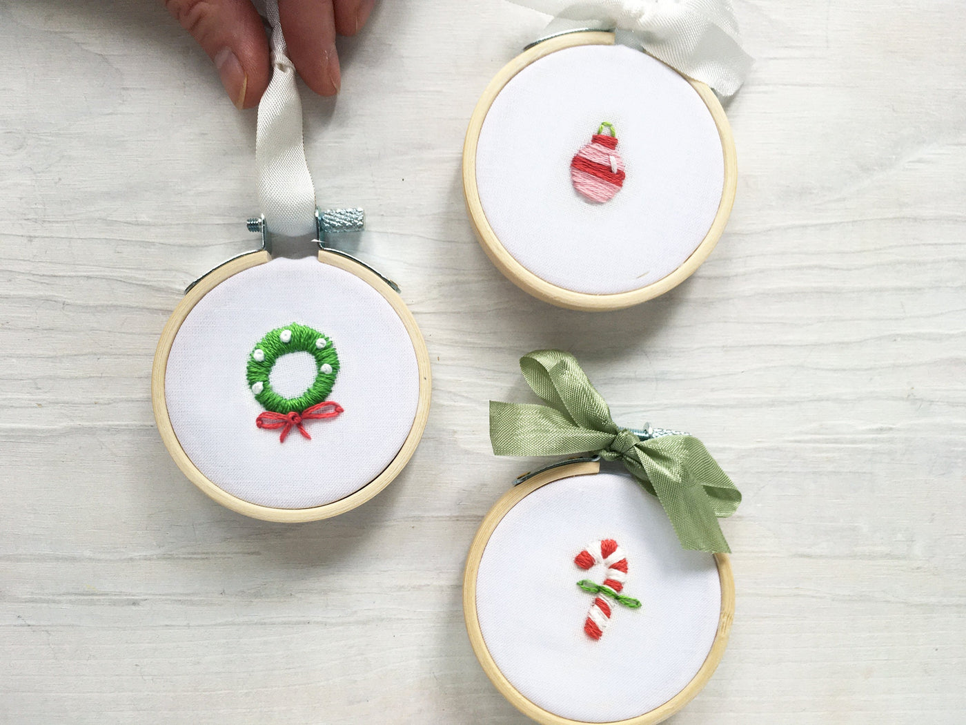 Tiny Christmas Motifs Hand Embroidery pattern download, mini holiday ornaments
