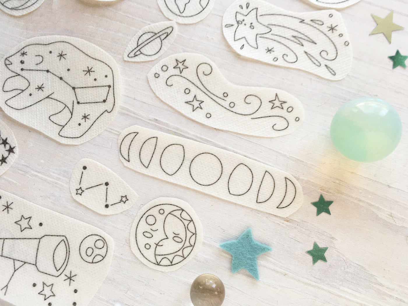 19 Celestial Stick and Stitch hand embroidery patterns