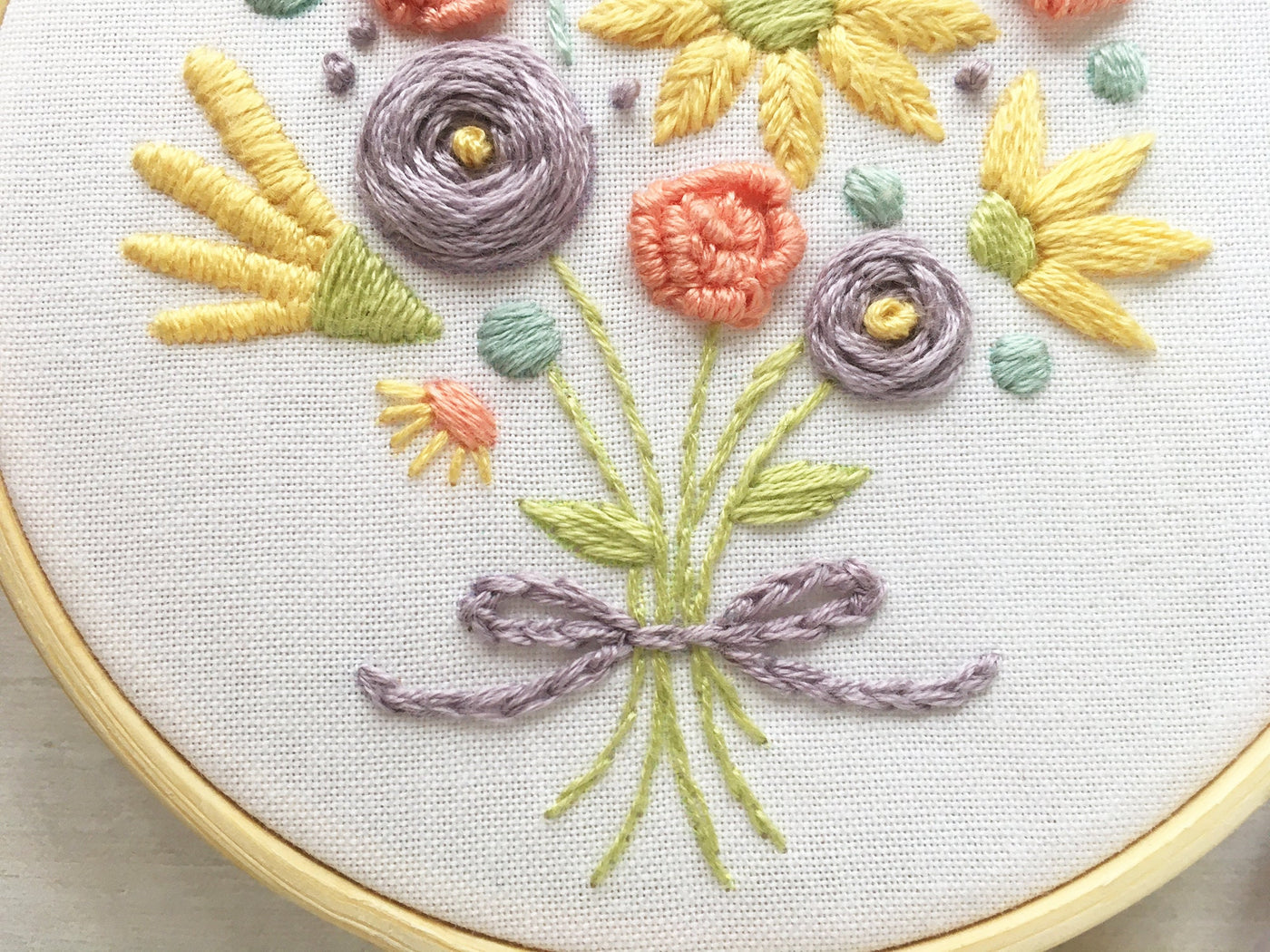 Free Printable Hand Embroidery Pattern for Beginners, How to embroider a  bouquet. 