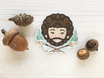 Bob and his happy little trees Vinyl Sticker
