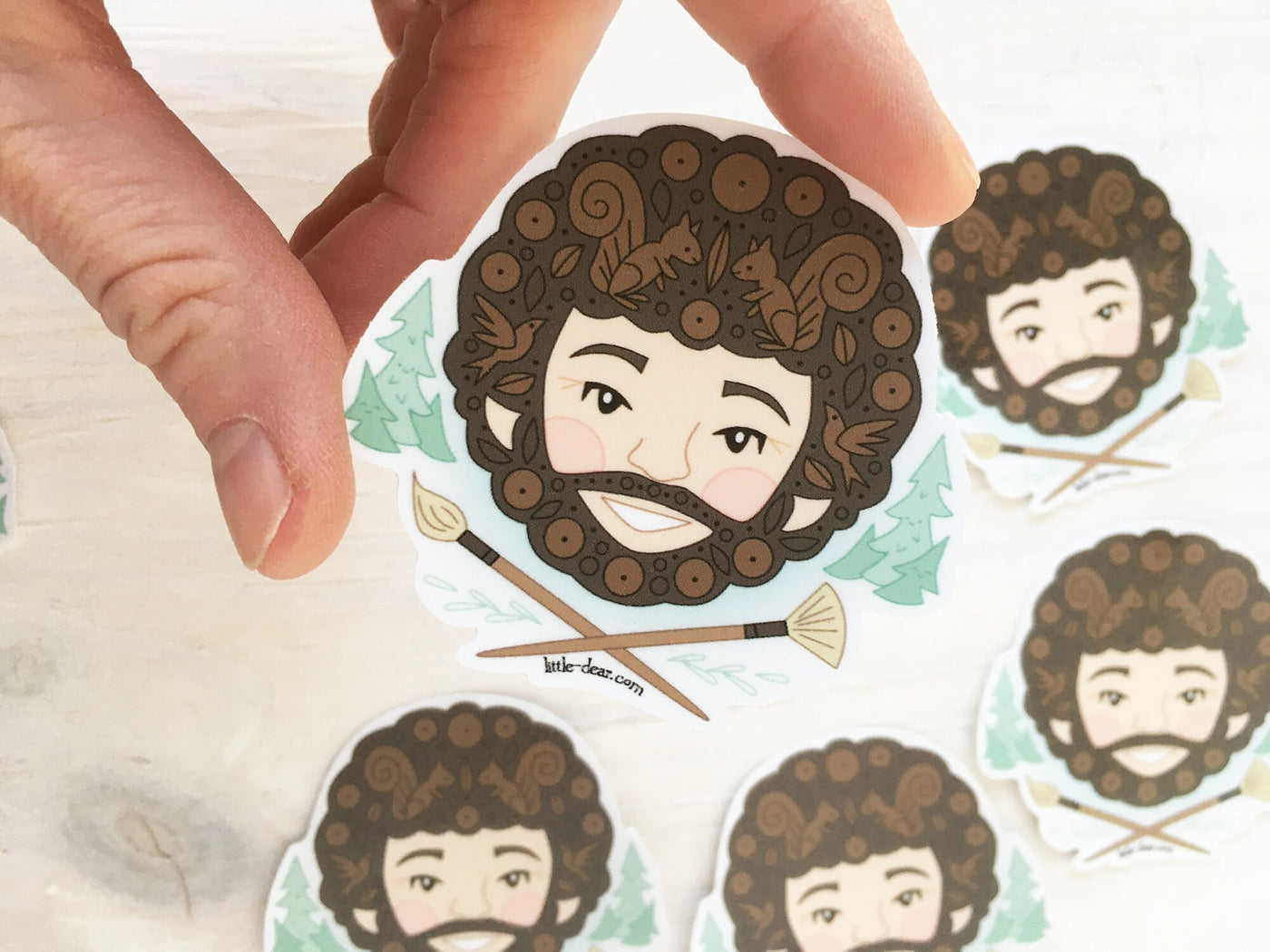 Bob and his happy little trees Vinyl Sticker