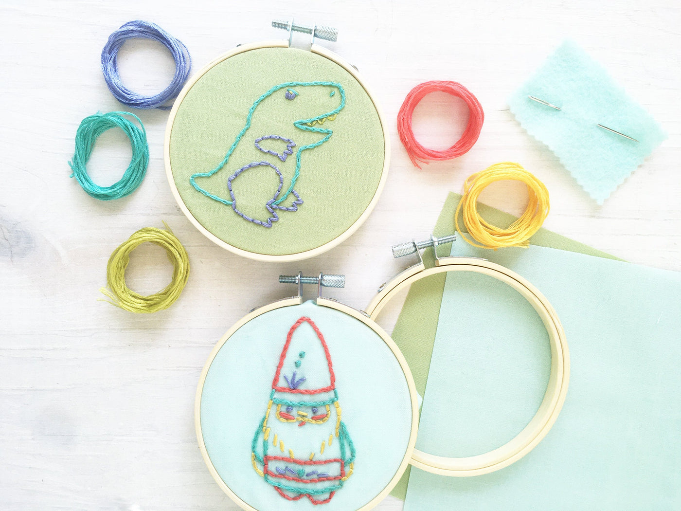 Kid Stitch Kit, Hand Embroidery For Kids, learn to embroider