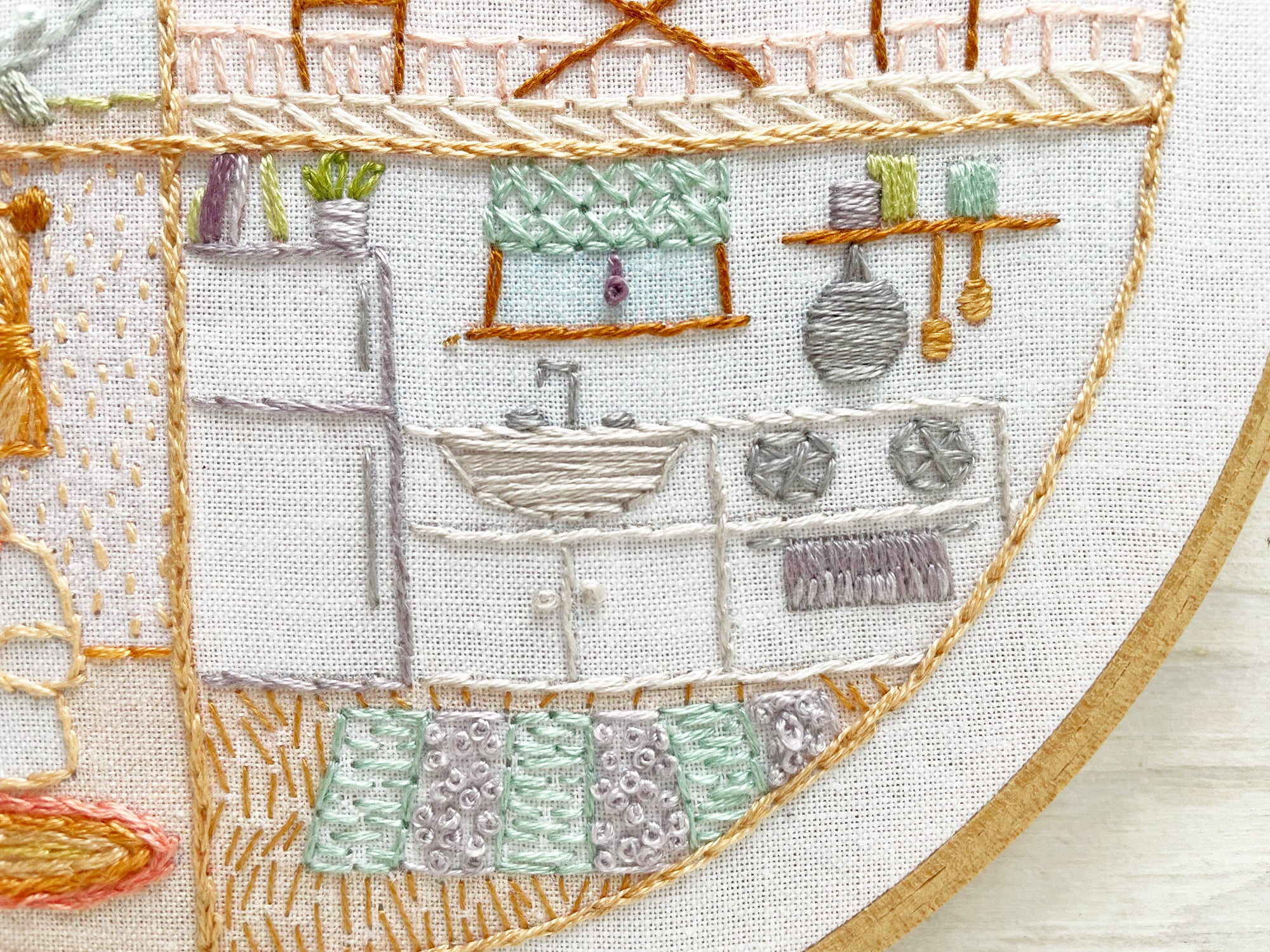 Embroidery Hoop Ribbon Boho Hanging · Cozy Little House