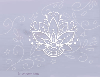 SVG Lotus Flower cut file for Cricut, Silhouette, PNG, JPG