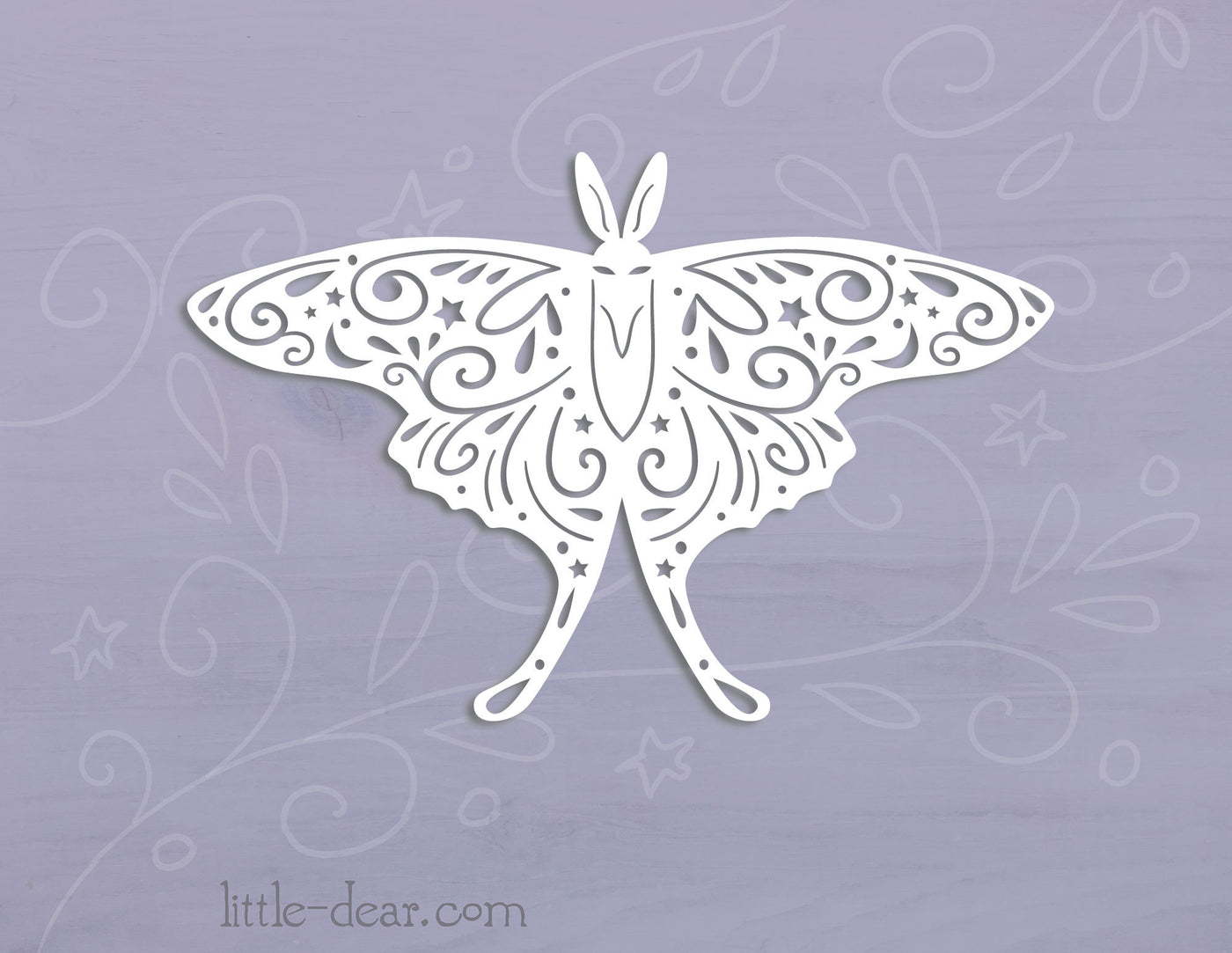 SVG Luna Moth Mandala cut file for Cricut, Silhouette, PNG, JPG