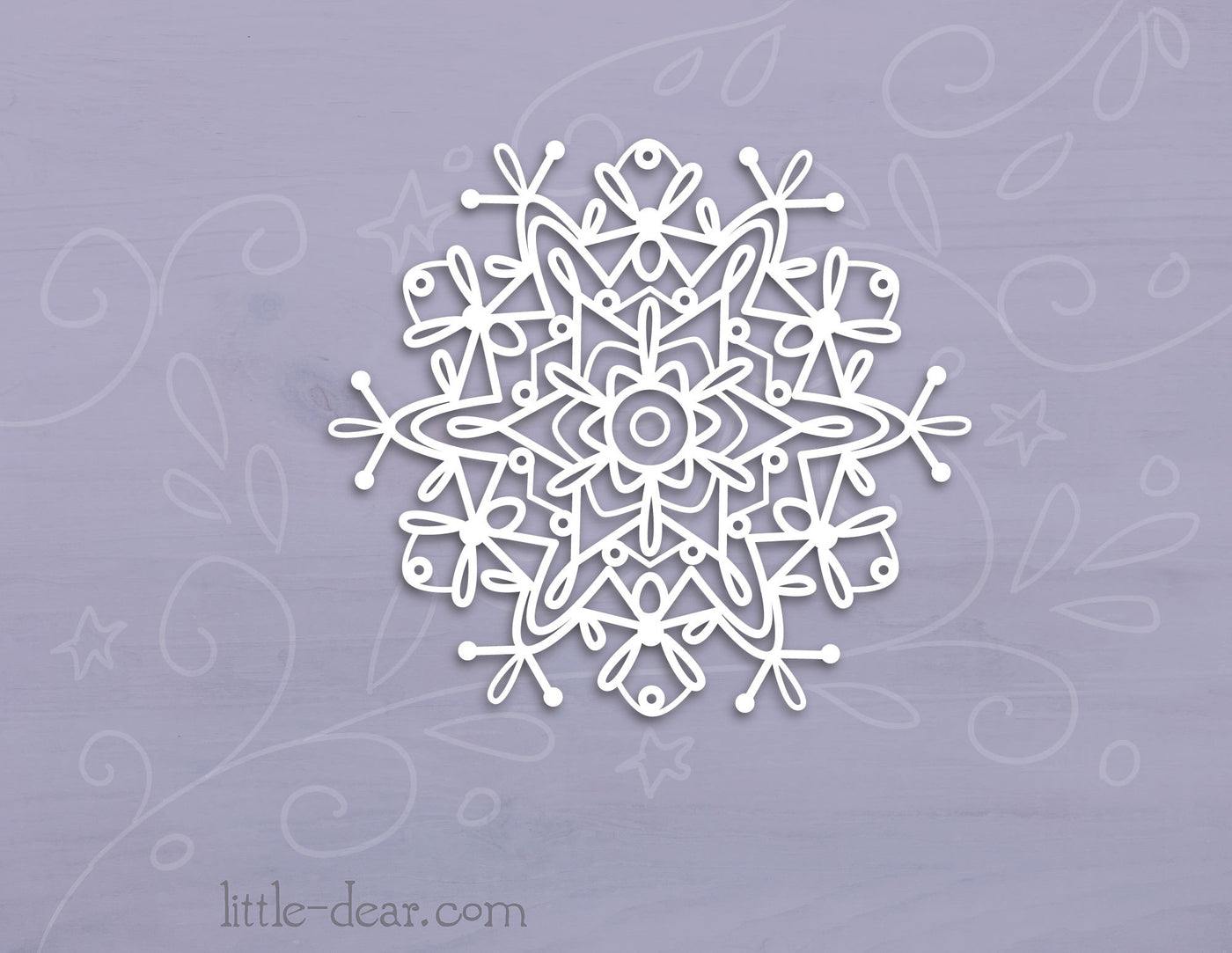SVG Mandala Snowflake cut file for Cricut, Silhouette, PNG, JPG