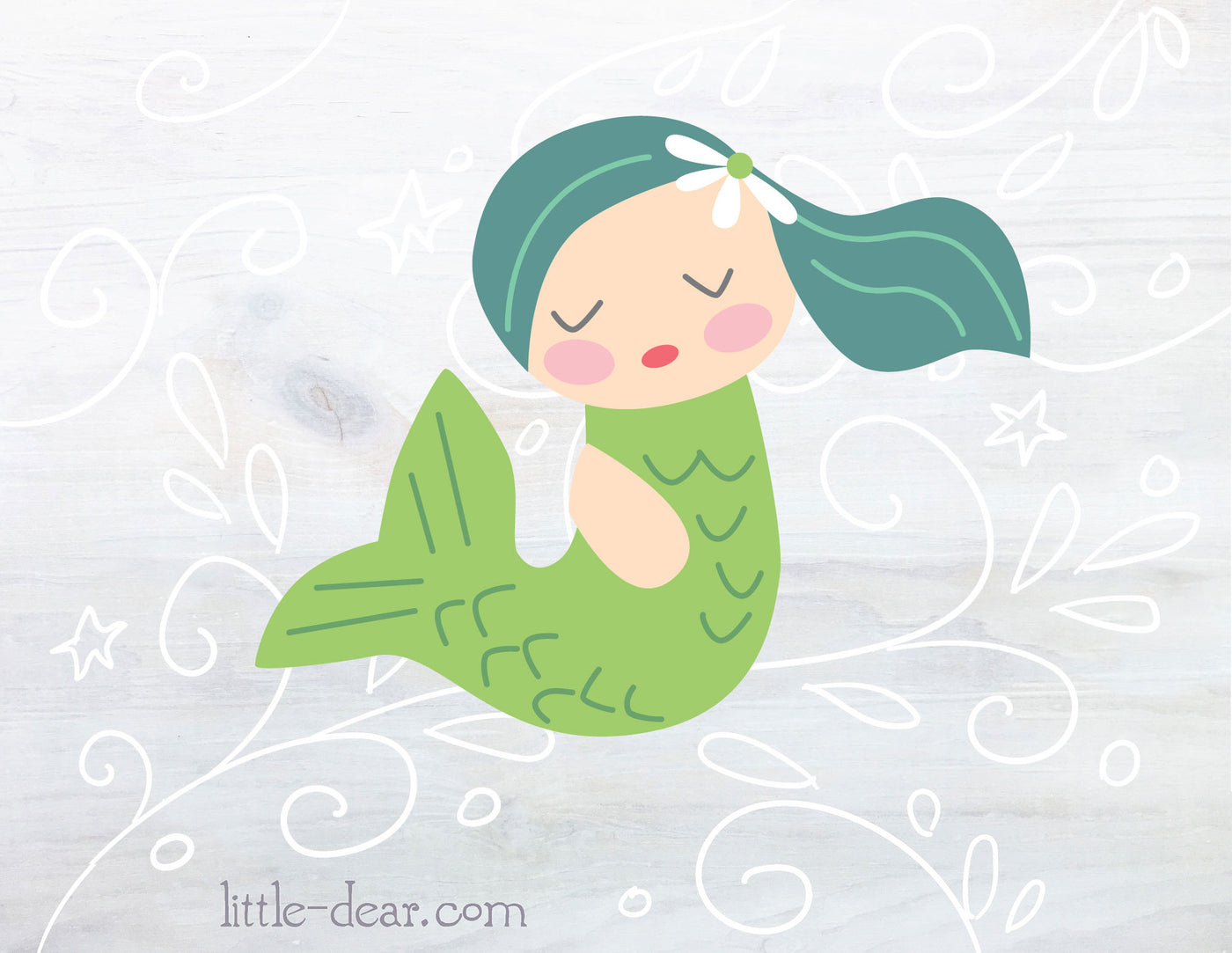 SVG cute Mermaid cut file for Cricut, Silhouette, PNG, JPG