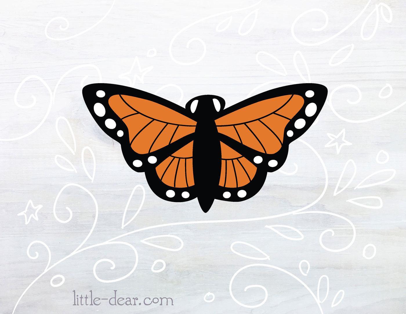 SVG Monarch Butterfly cut file for Cricut, Silhouette, PNG, JPG