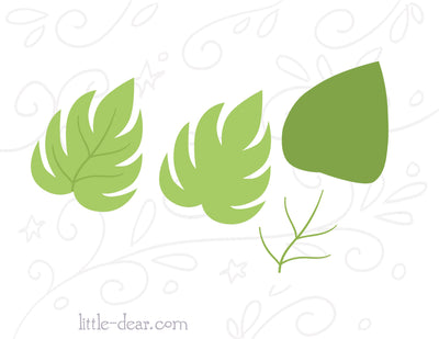 SVG Tropical leaf cut file for Cricut, Silhouette, PNG, JPG monstera