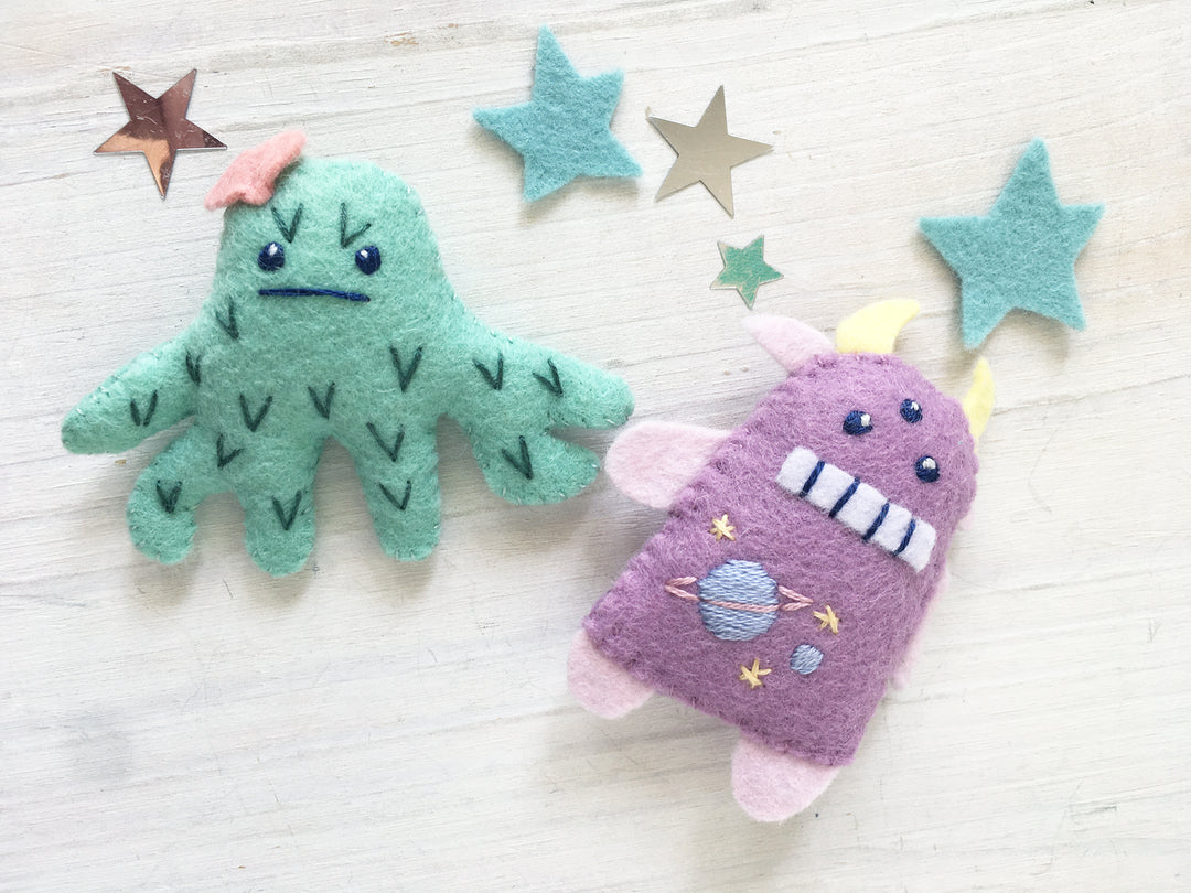 Aliens and Monsters felt plush sewing pattern  Little Dear Shop