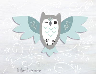SVG Owl with Flying Wings cut file for Cricut, Silhouette, PNG, JPG