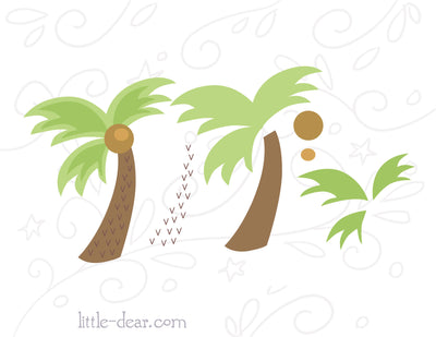 SVG Palm Tree cut file for Cricut, Silhouette, PNG, JPG