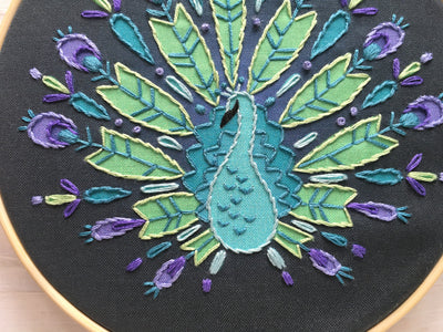 Peacock Mandala Hand Embroidery Sampler
