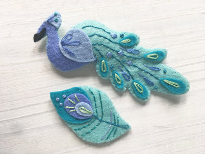 Peacocks and Feathers Felt Animal Sewing pattern