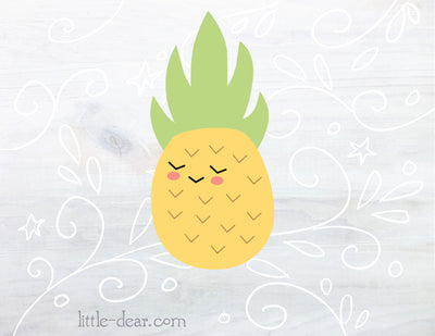 SVG Tropical Pineapple cut file for Cricut, Silhouette, PNG, JPG