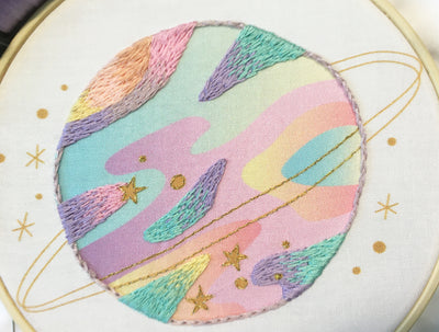 Planet Rainbow Hand Embroidery Sampler