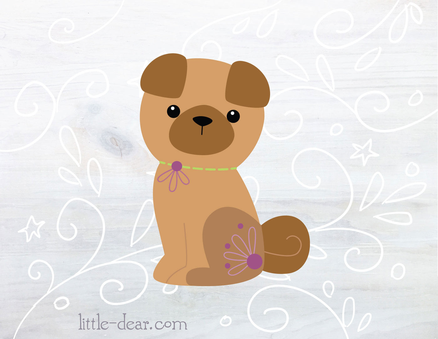 SVG cute Pug dog cut file for Cricut, Silhouette, PNG, JPG