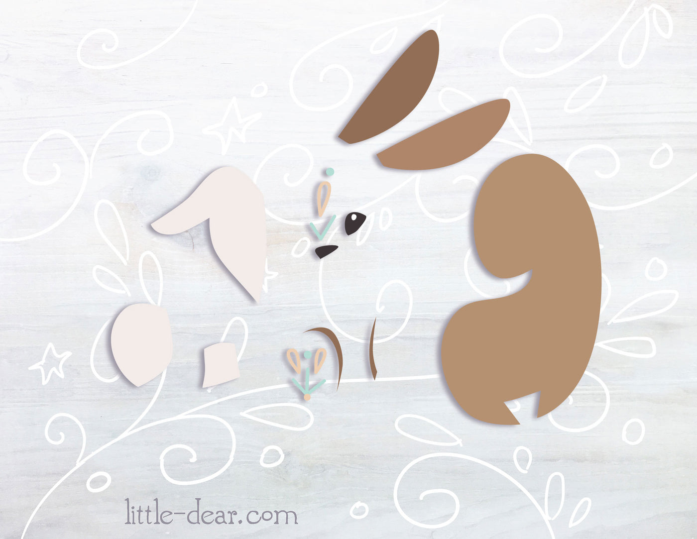 SVG Rabbit, woodland animals, bunny cut file for Cricut, Silhouette, PNG, JPG