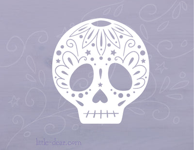 SVG Day of the Dead Calavera Skull cut file for Cricut, Silhouette, PNG, JPG