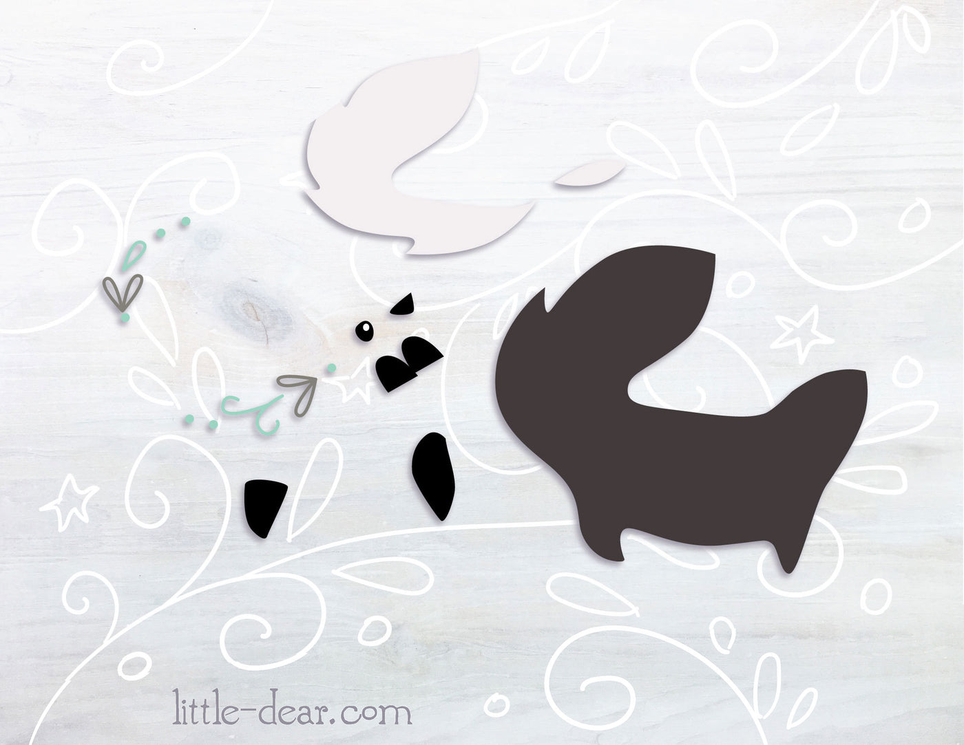 SVG Skunk, woodland animals cut file for Cricut, Silhouette, PNG, JPG