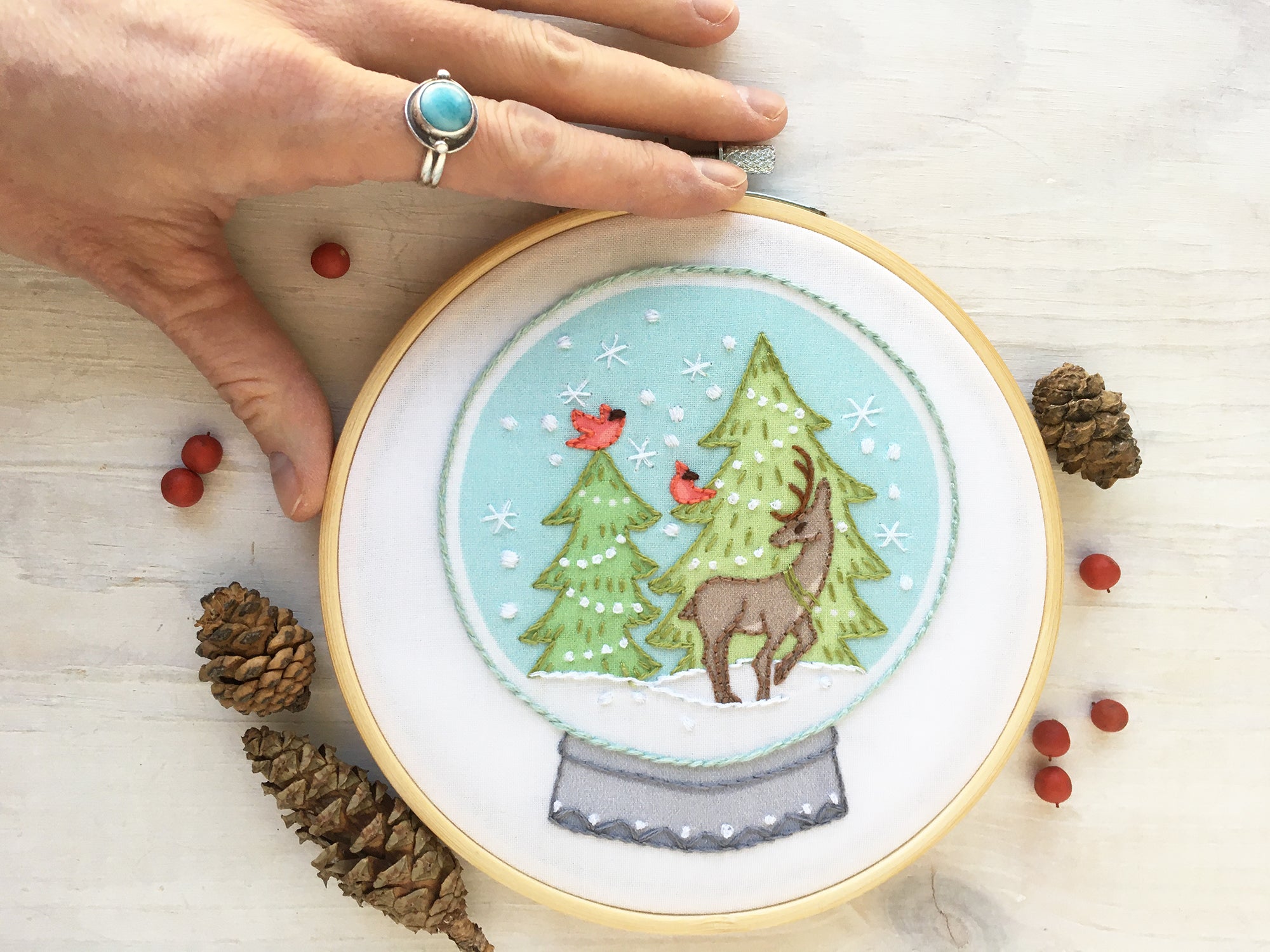 4 inch Embroidery Hoop Ornament, Life Is What Happens Between