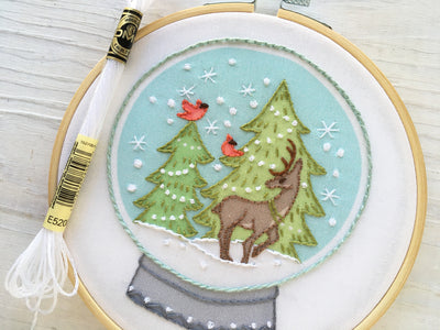 Christmas Snow Globe Hand Embroidery pattern download