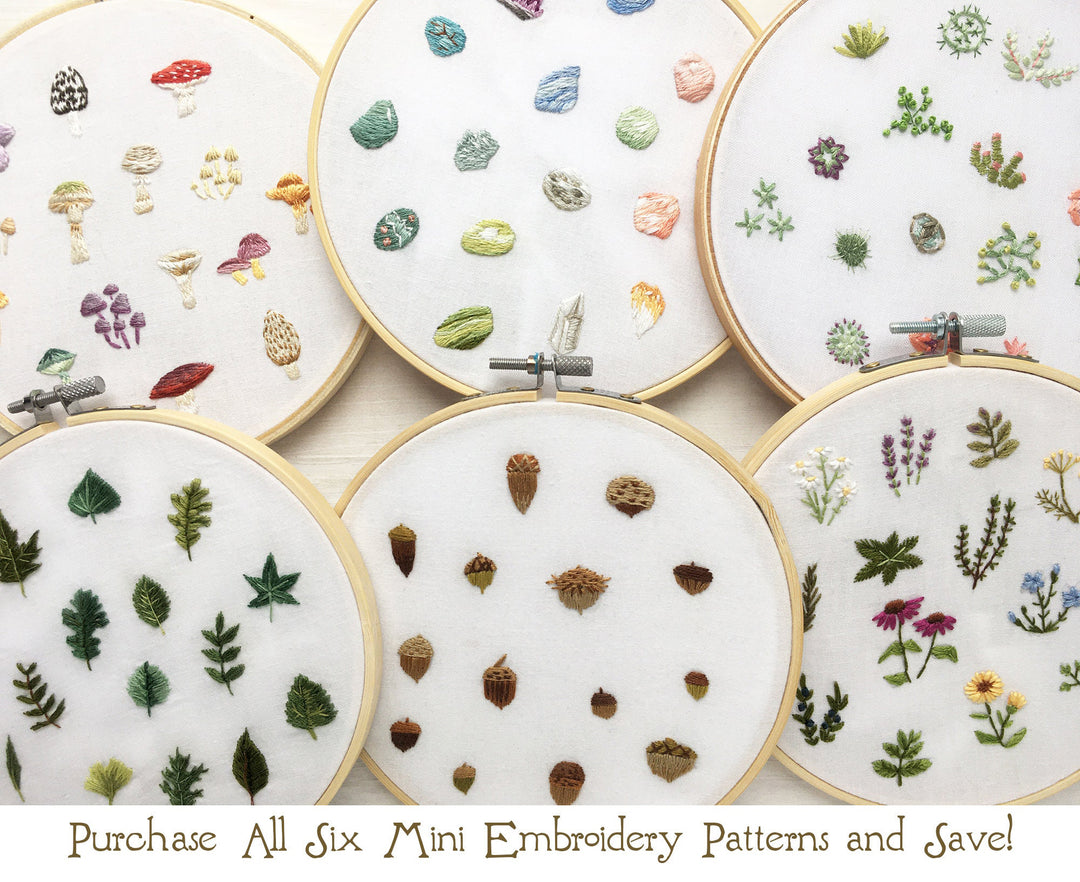 succulents embroidery designs Tiny Succulents Hand Embroidery pattern download, cactus and plant design