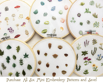 Tiny Succulents Hand Embroidery pattern download, cactus and plant design
