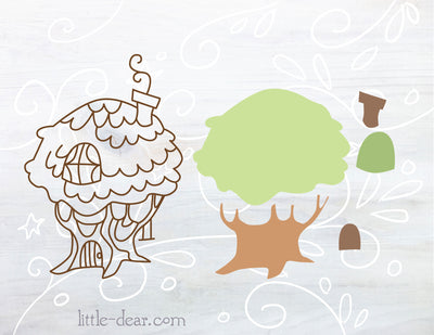 SVG Treehouse cut file for Cricut, Silhouette, PNG, JPG