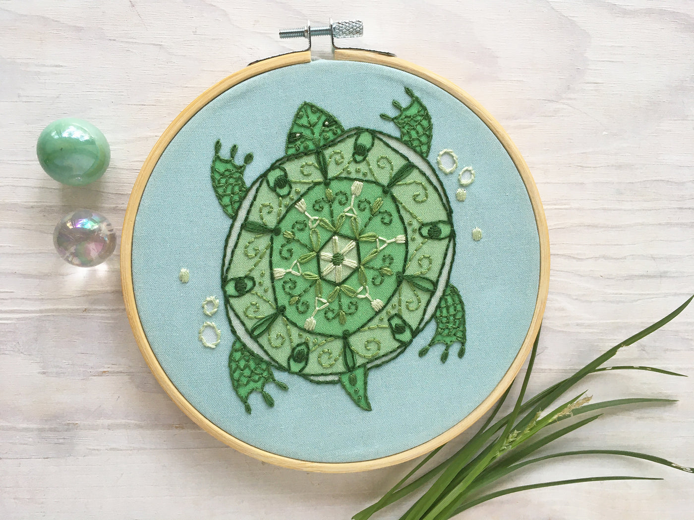 Turtle Mandala Hand Embroidery pattern download