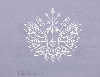 SVG Wings cut file for Cricut, Silhouette, PNG, JPG feathers and arrows